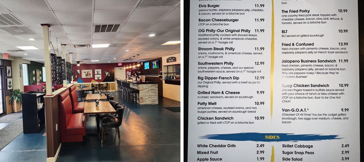 Toasted Menu