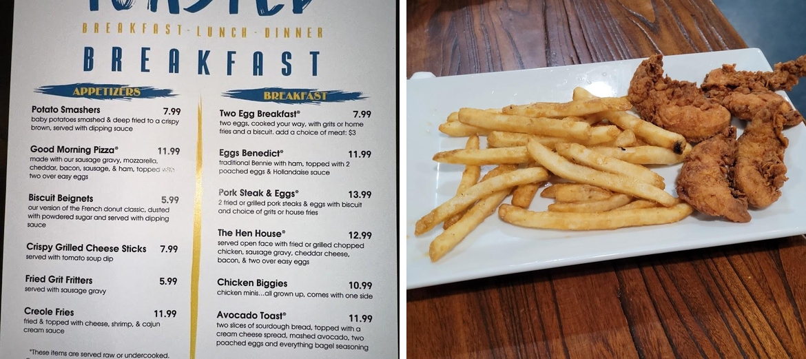 Toasted Menu